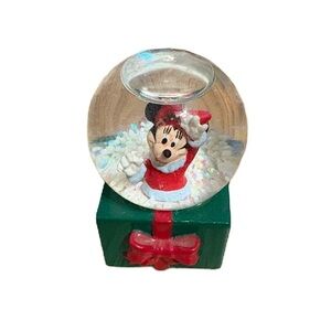 RARE 2001 Minnie Mouse Walt Disney J C Penny Snow Globe Mini Christmas Decor